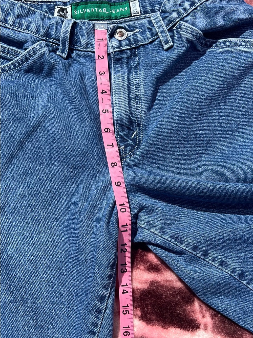 Vintage Levis Silver Tab Carpenter Jean Shorts Student Youth 28 Baggy 90s Y2K - Picture 4 of 7